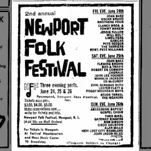 Newport Folk Festival 1960 5/25/60