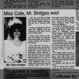 Marriage of Cole / Bridges