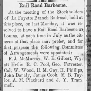 Railroad Barbecue Organizers