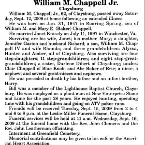 Obituary for William M. Chappell Jr.