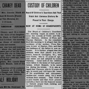 Custody of Clarence and Violet Slattery