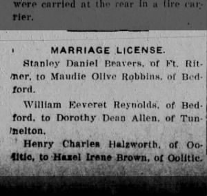 Marriage of Halzworth / Brown