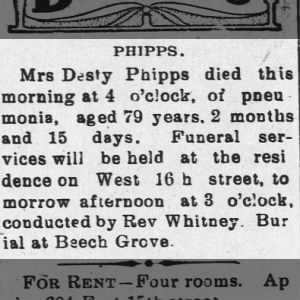 Death of Desty Herron Phipps