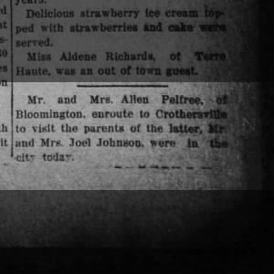 The Bedford Daily Mail
Bedford, Indiana · Monday, June 04, 1917
Allen Pelfree