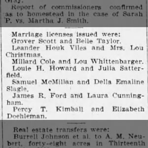 Marriage of Howard / Satterfield