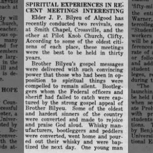 Pilot Knob Church, Clifty, Tennessee Baptist and Reflector Nashville, Tn Sept 17, 1931