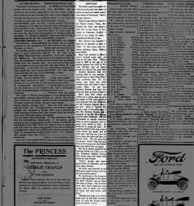 OBITUARY FOR BREWER, GEORGE (PIEDMONT WEEKLY BANNER 2/20/1919)