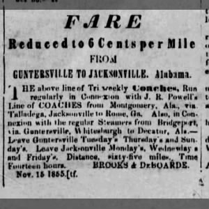 Fare Reduced to 6 Cents per Mile [1855]