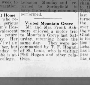 Tom Hogan with Ashmores visits Mountain Grove