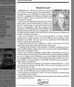 Obituary for Elizabeth J. Guell