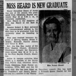 Miss Heard is New Graduate from Oklahoma Baptist University