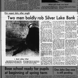 Silver lake bank robbery