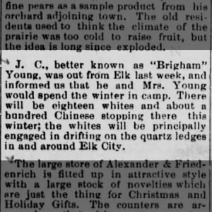 J.C. Known As Brigham Young