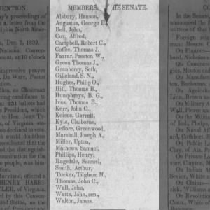 Members of MS State Senate Jan 1840