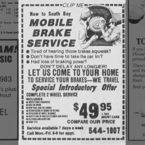 Mobile Brake Service - South Bay - 04.24.1983