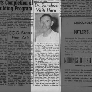 1964 Jan Terr Sun News - Dr. Pedro Sanchez Peace Corps
