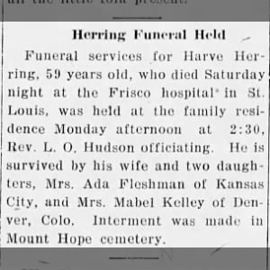 Obituary for Harve Herring