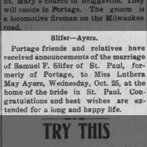 wed notice-Portage Daily Democrat-PortageWI-November 04 1911-pg 4