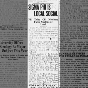 Sigma Phi organized from Pho Dekta Chi 