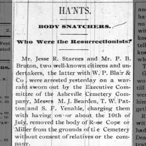 1888 Body Snatchers Julius Ragcatcher Aug 2 1888