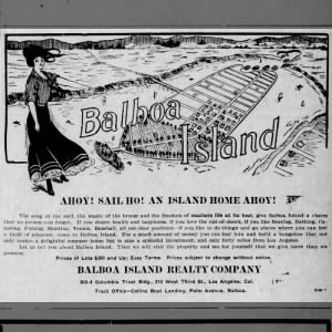Balboa Island ad, cool illustration