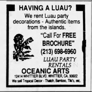 Oceanic Arts Advertisement
