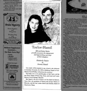 Marriage of Taylor / Hamil