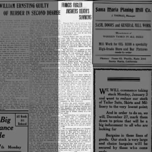Santa Maria Times 25 Dec 1909