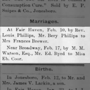 Frances Brewer marriage to Phillips