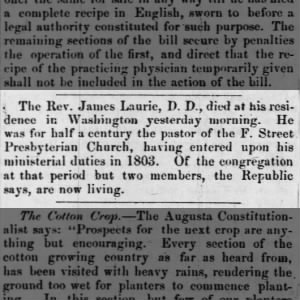 Rev. James Laurie