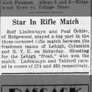 New paper clipping of rifle match 
