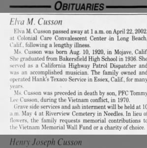 Elva Shouse obituary