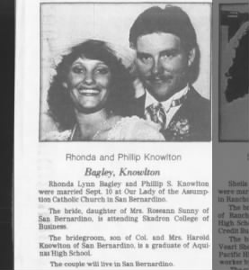 Marriage of Bagley / Knowlton