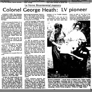 La Verne history, Col. Heath