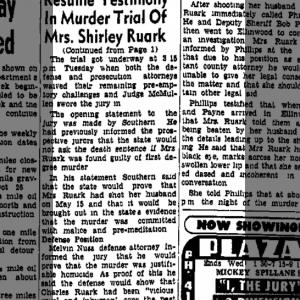 Murder Trial of Mrs. Shirley Ruark