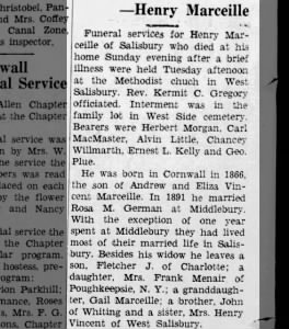 Obituary for Henry Marceille