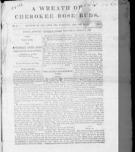 Cherokee Rose Buds Newspaper
