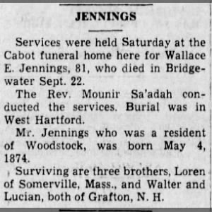 Obituary for Wallace E. JENNINGS