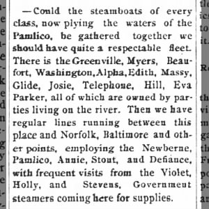 steamboats on the Pamlico/Tar