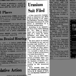 Uranium Suit Filed 4/10/1968
