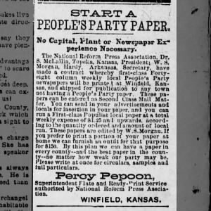 1893-09-28 OK paper ad Start a Peoples Party Paper