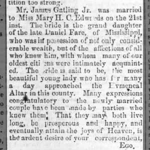 Gatling-Edwards wedding