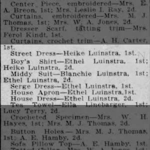 County Fair Winnings 10/4/1923