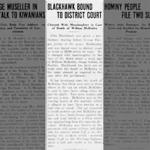 19240917 Preliminary Hearing John Blackhawk for Wm. McKinley Death