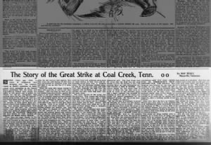 Mar 26, 1904, Appeal to Reason-Story of the Great Strike at Coal Creek TN by May Beals