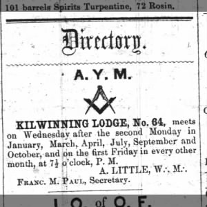 Kilwinning Lodge meeting notice
