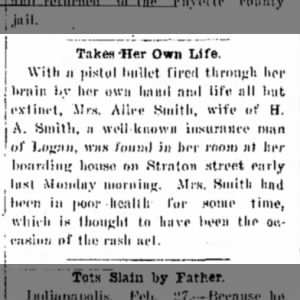1917 Mar 6 - Obituary Alice Baskerville Finch Smith