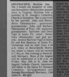 Obituary for Marlene Ann OIILEMACIIER