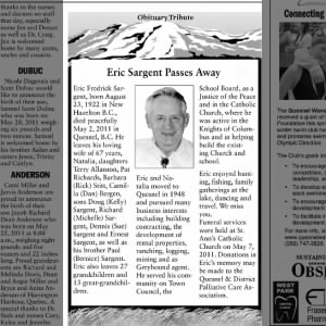 Obituary for Eric Fredrick Sargent