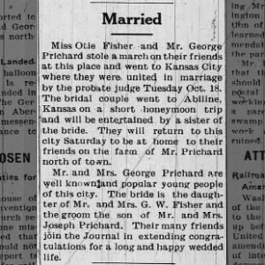 Marriage of Fisher / Prichard